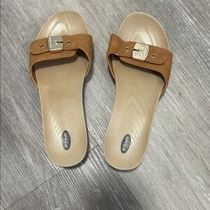 Dr. Scholl's Women's Brown Slide Sandals